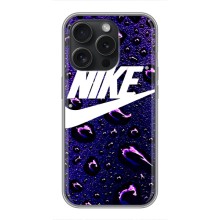 Чехол с логотипом Найк на iPhone 16 Pro (Найк на фиолетовом)