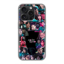 Чохол Гра в кальмара для iPhone 16 Pro – Колаж гра кальмара