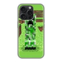 Чохли для iPhone 16 Pro (Персонажі МайнКрафт) – Кріпер 2
