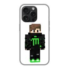 Чохли для iPhone 16 Pro (Персонажі МайнКрафт) – Зелений хлопчик