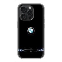 Силиконовый бампер с картинкой машины на iPhone 16 Pro – Черный BMW