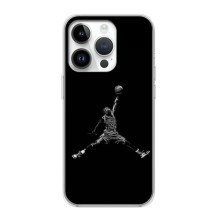 Силиконовый Чехол Nike Air Jordan на Айфон 16 Про (Джордан)