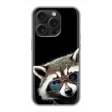 Силиконовый Чехол с Енотами на iPhone 16 Pro – Стильный Енот