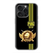 Чохол (TPU) з картинкою "Лого Пабг" на Айфон 16 Про (Логотип PUPG)