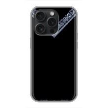 Силиконовый Чехол на iPhone 16 Pro – Воротник вышиванки