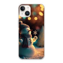Чехлы на Новый Год iPhone 16 Ultra (Снеговик праздничный)