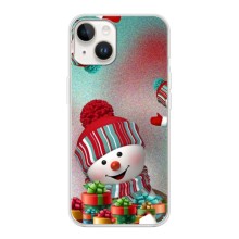 Чехлы на Новый Год iPhone 16 Ultra (Снеговик в шапке)