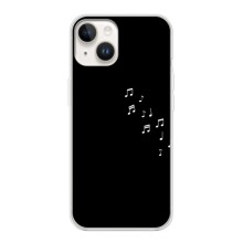 Чехол с картинками на черном фоне для iPhone 16 Ultra (Ноты)