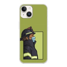 Силиконовый бампер (Работники) на iPhone 16 Ultra (Пожарник)
