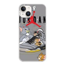Силиконовый Чехол Nike Air Jordan на Айфон 15 Плюс (Air Jordan)
