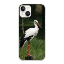 Силиконовый чехол с птичкой на iPhone 16 Ultra (Лелека)