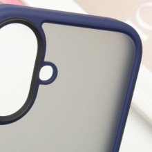 TPU+PC чохол Metal Buttons для Apple iPhone 16 (6.1") – Синій