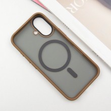 TPU+PC чохол Metal Buttons with MagSafe для Apple iPhone 16 (6.1") – Золотий