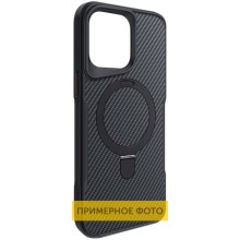 TPU+PC чехол Metal Buttons with MagSafe Carbon Ring для Apple iPhone 16 (6.1")