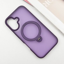 TPU+PC чехол Metal Buttons with MagSafe Colorful HQ Ring для Apple iPhone 16 (6.1") – Purple