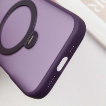 TPU+PC чехол Metal Buttons with MagSafe Colorful HQ Ring для Apple iPhone 16 (6.1") – Purple