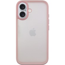 TPU+PC чехол Metal Buttons для Apple iPhone 16 (6.1") (Розовый)