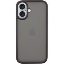 TPU+PC чехол Metal Buttons для Apple iPhone 16 (6.1") (Черный)