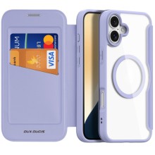 Чехол-книжка Dux Ducis Skin X Pro with MagSafe для Apple iPhone 16 (6.1") (Purple)