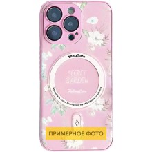 TPU+PC чехол Secret Garden with MagSafe для Apple iPhone 16 (6.1") (Pink)