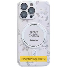 TPU+PC чехол Secret Garden with MagSafe для Apple iPhone 16 (6.1") (White)