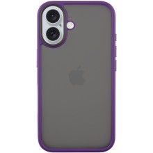 TPU+PC чехол Metal Buttons для Apple iPhone 16 (6.1") (Темно-Фиолетовый)