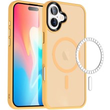 TPU+PC чохол Metal Buttons with MagSafe Colorful для Apple iPhone 16 (6.1") – Золотий