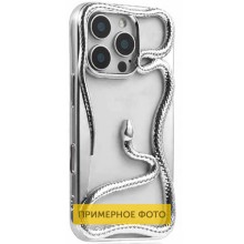 TPU чехол Snake для Apple iPhone 16 (6.1") – Серебряный