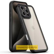 TPU чехол Transparent + Colour 1,5mm для Apple iPhone 16 (6.1") – Черный