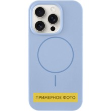 Чехол Silicone Case Full Protective (AA) NO LOGO with MagSafe для Apple iPhone 16 (6.1") – Голубой