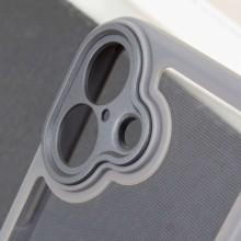 TPU чехол Transparent + Colour 1,5mm для Apple iPhone 16 (6.1") – Серый