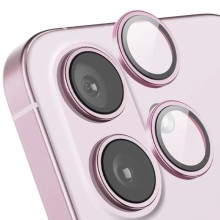 Защитное стекло Metal Classic на камеру (в упак.) для Apple iPhone 16 (6.1") / 16 Plus (6.7") – Розовый