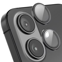 Защитное стекло Metal Classic на камеру (в упак.) для Apple iPhone 16 (6.1") / 16 Plus (6.7") – Черный
