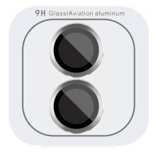 Защитное стекло Metal Classic на камеру (в упак.) для Apple iPhone 16 (6.1") / 16 Plus (6.7") – Серебряный