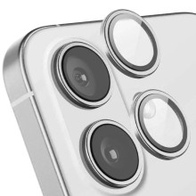 Защитное стекло Metal Classic на камеру (в упак.) для Apple iPhone 16 (6.1") / 16 Plus (6.7") – Серебряный