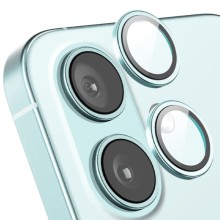 Защитное стекло Metal Classic на камеру (в упак.) для Apple iPhone 16 (6.1") / 16 Plus (6.7") – Бирюзовый