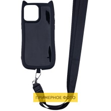 Чехол TPU GETMAN Cat with straps для Apple iPhone 16 (6.1") – Черный