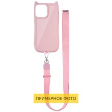 Чехол TPU GETMAN Cat with straps для Apple iPhone 16 (6.1") – Розовый