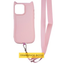 Чехол TPU GETMAN Cat with straps для Apple iPhone 16 (6.1") – Розовый