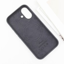 Чехол Silicone case (AAA) with Magsafe and Animation (button) для Apple iPhone 16 (6.1") – Черный
