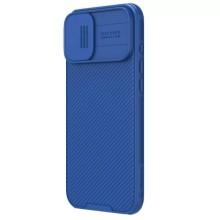 Карбонова накладка Nillkin CamShield Pro Magnetic для Apple iPhone 16 (6.1") – Блакитний