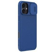 Карбонова накладка Nillkin CamShield Pro Magnetic для Apple iPhone 16 (6.1") – Блакитний