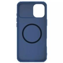 Карбонова накладка Nillkin CamShield Pro Magnetic для Apple iPhone 16 (6.1") – Блакитний