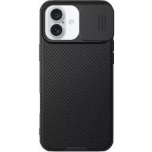Карбонова накладка Nillkin CamShield Pro Magnetic для Apple iPhone 16 (6.1") – Чорний