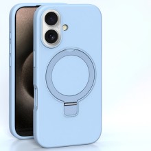 Чехол Silicone Case Full Protective NO LOGO with Ring для Apple iPhone 16 (6.1") – Голубой