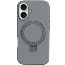 Чехол Silicone Case Full Protective NO LOGO with Ring для Apple iPhone 16 (6.1") – Серый