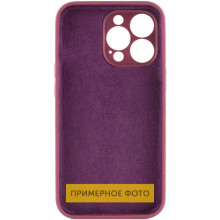 Чехол Silicone Case Full Camera Protective (AA) NO LOGO для Apple iPhone 16 (6.1") – Бордовый