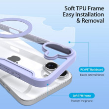 Чехол-книжка Dux Ducis Skin X Pro with MagSafe для Apple iPhone 16 (6.1") – Фиолетовый