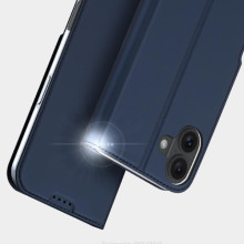 Чехол-книжка Dux Ducis с карманом для визиток для Apple iPhone 16 (6.1") – Синий