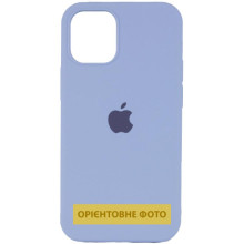 Чехол Silicone Case (AA) Logo with MagSafe для Apple iPhone 16 (6.1") – Голубой